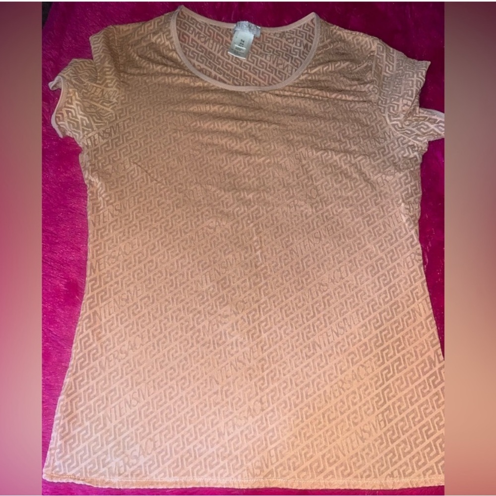 Vintage Versace Tan Burnout T-Shirt